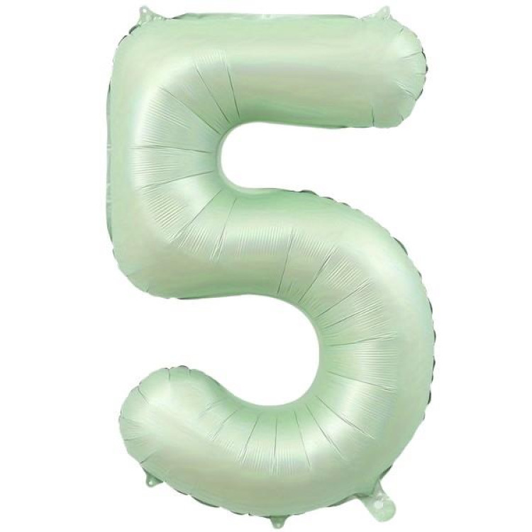 5- RAKAM 34 İNC RETRO YEŞİL RENK BALON 76 CM