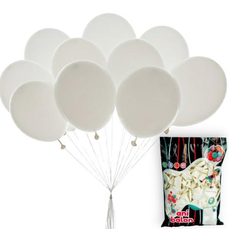 12 BANİ PASTEL BALON BEYAZ 100 LÜ 12 BANİ PASTEL BALON BEYAZ 100 LÜ