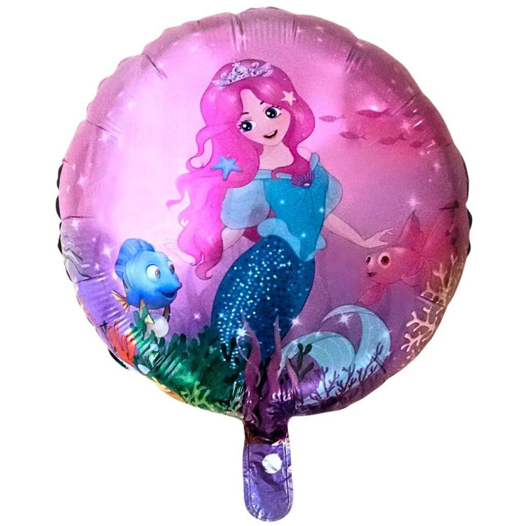 18 İNC YUVARLAK DENİZ KIZI FOLYO BALON