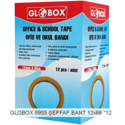 GLOBOX 6955 ŞEFFAF PARA BANT 12x66 12Lİ