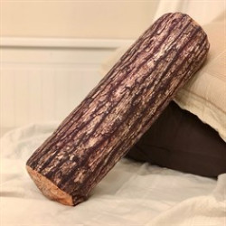 Meşe Odunu Tasarımlı Peluş Yastık ( Gmy100010 ) 44x12cm Peluş