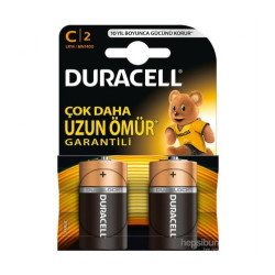 Duracell Alkalin C Orta Boy Pil 2'li Paket