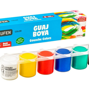 UFEN GUAJ BOYA 6 RENK 25 ML. UFEN GUAJ BOYA 6 RENK 25 ML.