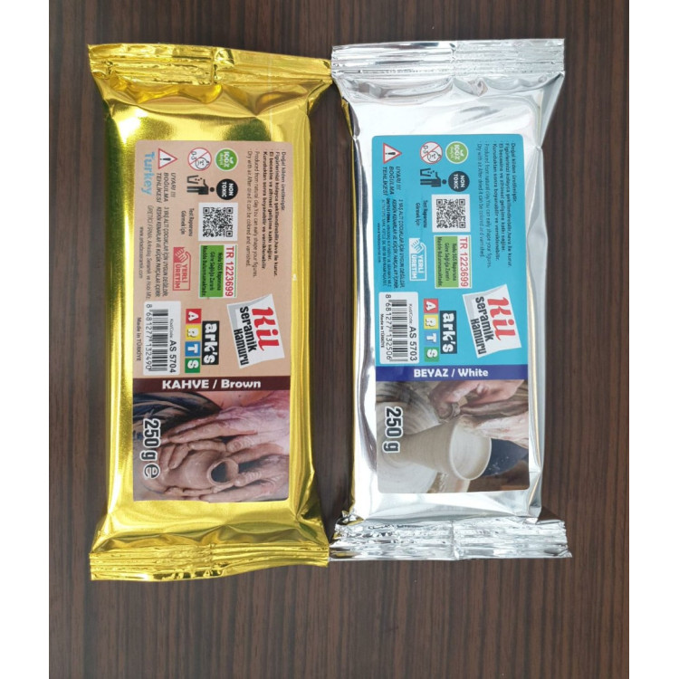 Kil Hamuru 250gr beyaz (Seramik Çamuru)