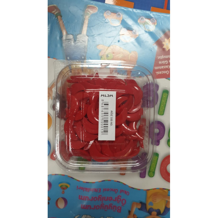 AĞIZ RENKLİ KIRMIZI DUDAK 100LÜ