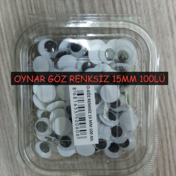 OYNAR GÖZ 15MM RENKSİZ 100LÜ -D06 OYNAR GÖZ 15MM RENKSİZ 100LÜ -D06