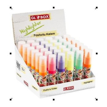 GLOBOX 2920 DESENLİ 5 RENK FOSFORLU İŞARET KALEM 36 LI *K #2 GLOBOX 2920 DESENLİ 5 RENK FOSFORLU İŞARET KALEM 36 LI *K #2