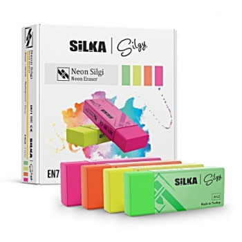 Silka ART-2 Neon Silgi 20'li Paket Silka ART-2 Neon Silgi 20'li Paket