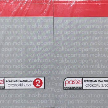 PASTEL 2/50 OTOKOPİLİ APARTMAN MAKBUZU *12 PASTEL 2/50 OTOKOPİLİ APARTMAN MAKBUZU *12