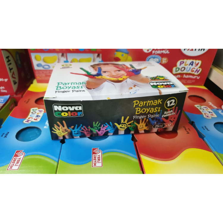 NovaColor 25ml Parmak Boya 12Li Tk Nc-460