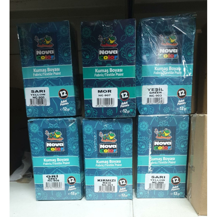 NOVACOLOR TOZ KUMAŞ BOYASI 12GR (BOX12)