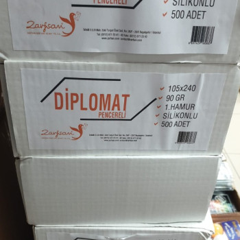 ZARFSAN DİPLOMAT 105x240 90 GR 1.HAMUR PENCERELİ 500LÜ ZARFSAN DİPLOMAT 105x240 90 GR 1.HAMUR PENCERELİ 500LÜ
