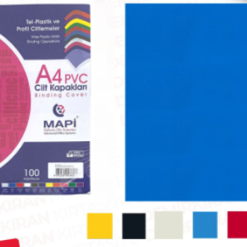 MAPİ-160 PVC CİLT KAPAĞI A4 MAVİ 100LÜ #2 MAPİ-160 PVC CİLT KAPAĞI A4 MAVİ 100LÜ #2