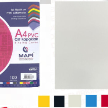 MAPİ-160 PVC CİLT KAPAĞI A4 BEYAZ 100LÜ MAPİ-160 PVC CİLT KAPAĞI A4 BEYAZ 100LÜ