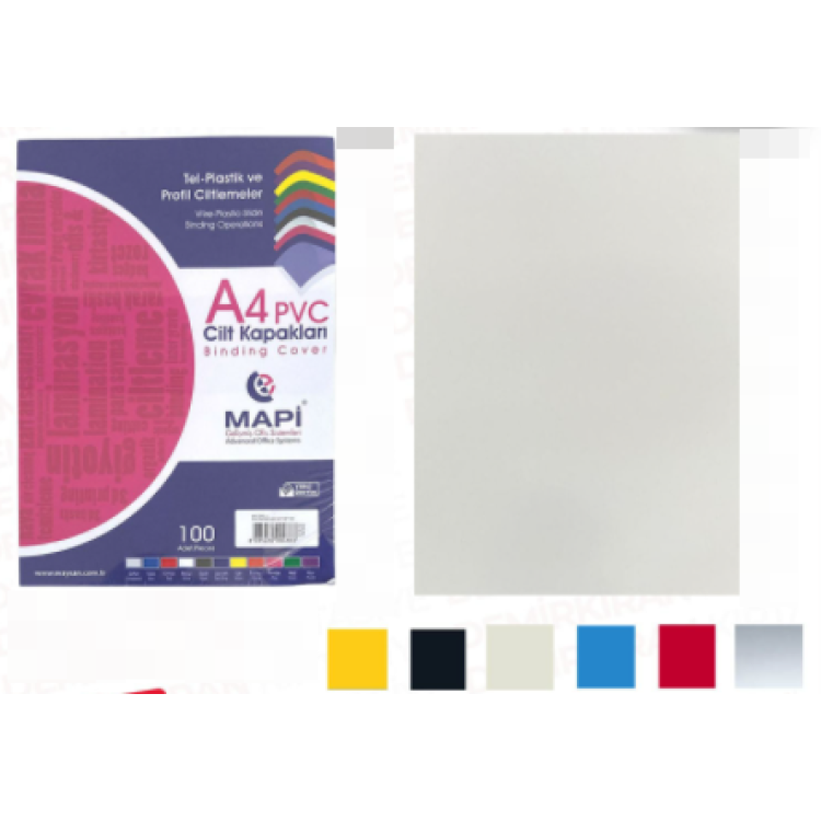 MAPİ-160 PVC CİLT KAPAĞI A4 BEYAZ 100LÜ *K MAPİ-160 PVC CİLT KAPAĞI A4 BEYAZ 100LÜ *K
