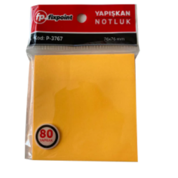 FİXPOİNT P-3767 POST-İT YAPIŞKANLI KAĞIT 80YP KARE TURUNCU (BOX12) *k FİXPOİNT P-3767 POST-İT YAPIŞKANLI KAĞIT 80YP KARE TURUNCU (BOX12) *k