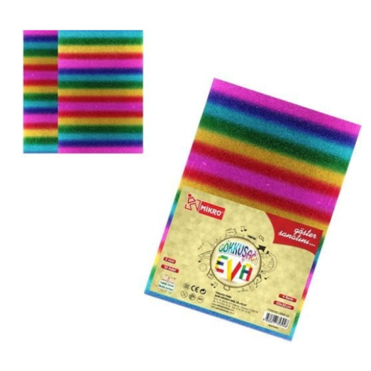 MİKRO RBW-10 A4 GÖKKUŞAĞI DESENLİ EVA 10LU