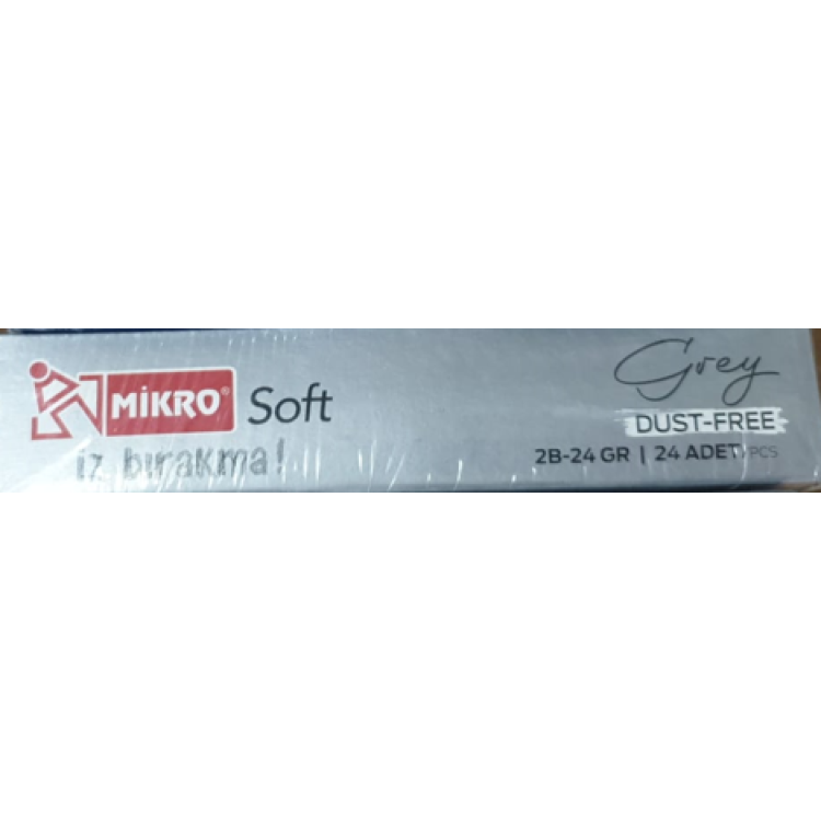 MİKRO 2B-24GR GRİ SİLGİ (BOX24)