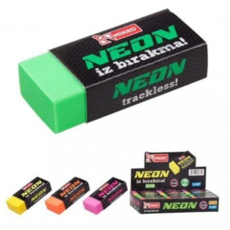 MİKRO 2B-24N NEON SOFT SİLGİ (BOX24)