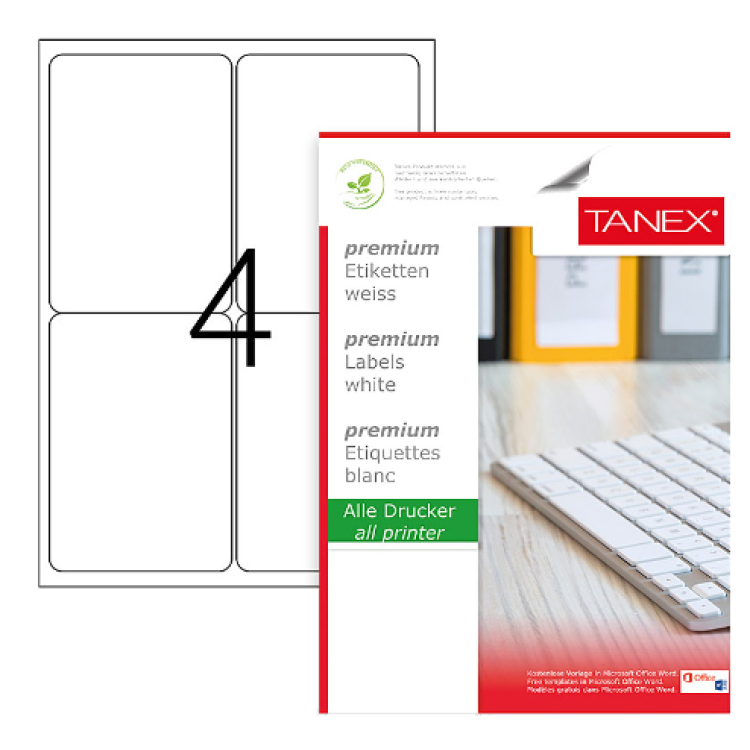 TANEX TW-2004 LAZER ETİKET 99,1X39MM 100LÜ *20 TANEX TW-2004 LAZER ETİKET 99,1X39MM 100LÜ *20