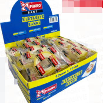 MİKRO PARA BANTI 12MMX10MT (BOX36) 6909111412105 *K MİKRO PARA BANTI 12MMX10MT (BOX36) 6909111412105 *K