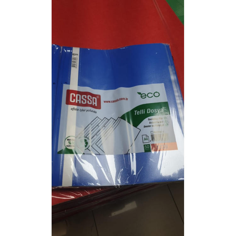 Cassa 7730 Telli Dosya Eco Mavi 50li