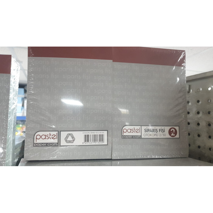 PASTEL 2/50 OTOKOPİLİ SİPARİŞ FİŞİ 2N 12Lİ