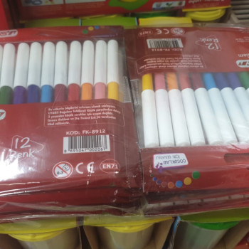 MİMAKS  FK-8912 12 RENK KEÇELİ KALEM (BOX12) yıkanabilir MİMAKS  FK-8912 12 RENK KEÇELİ KALEM (BOX12) yıkanabilir