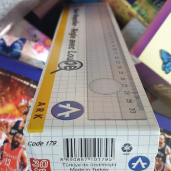 ARK 179 MERCEKLİ PLASTİK CETVEL 30cm 24LÜ #2