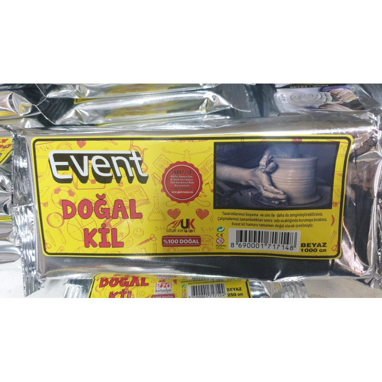 Kil Hamuru 1000gr BEYAZ (Seramik Çamuru)