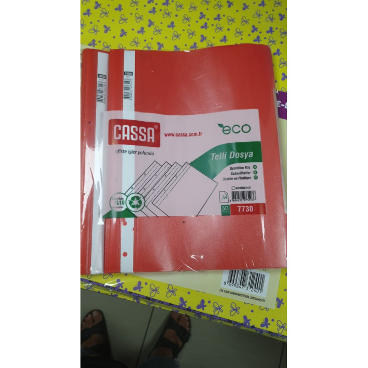 Cassa 7730 Telli Dosya Eco 50li KIRMIZI Cassa 7730 Telli Dosya Eco 50li KIRMIZI