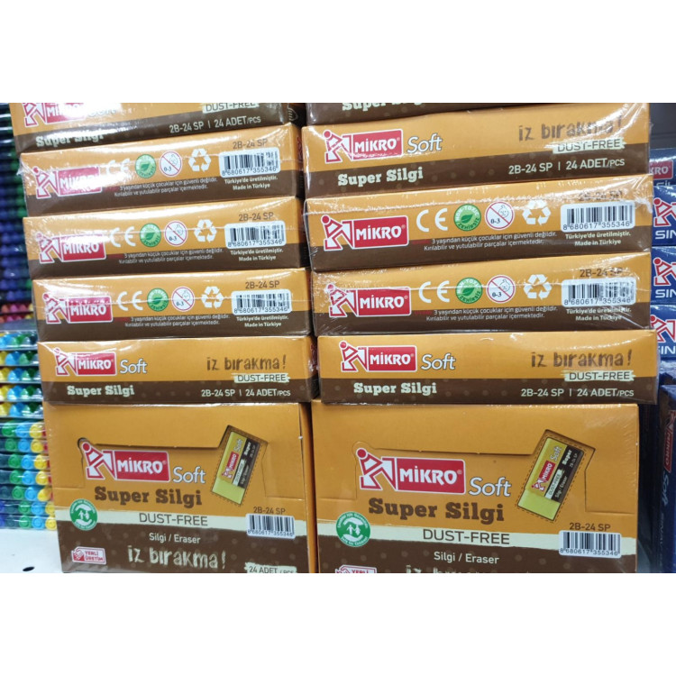 MİKRO 2B-24SP SOFT SUPER SİLGİ 24LÜ