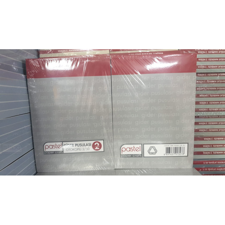 PASTEL 2/50 OTOKOPİLİ GİDER MAKBUZU *12