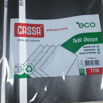 Cassa 7730 Telli Dosya Eco 50li SİYAH