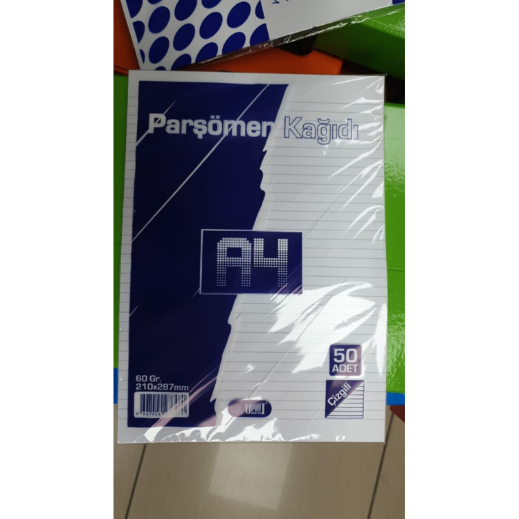 UMUT PARŞÖMEN KAĞIDI ÇİZGİLİ 50ADET 60GR 21X29CM (yağlı milaj)