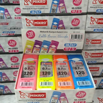 MİKRO M-1260 MİN 0.7 120Lİ TÜP 60MM  VERSATİL UÇ (BOX12) MİKRO M-1260 MİN 0.7 120Lİ TÜP 60MM  VERSATİL UÇ (BOX12)