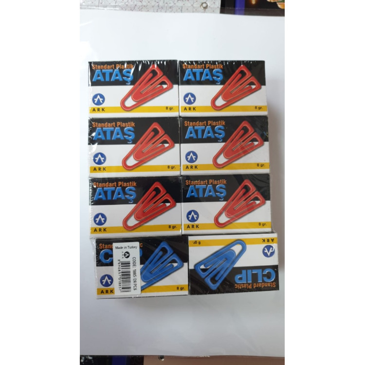ARK 1885 STANDART PLASTİK ATAŞ 8GR 24LÜ ARK 1885 STANDART PLASTİK ATAŞ 8GR 24LÜ