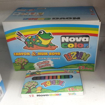 NOVACOLOR NC-2112 UZUN MUM BOYA 12RENK (BOX12) NOVACOLOR NC-2112 UZUN MUM BOYA 12RENK (BOX12)
