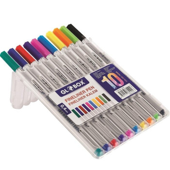 GLOBOX 3240 FİNELİNER 10 RENK KEÇELİ KALEM