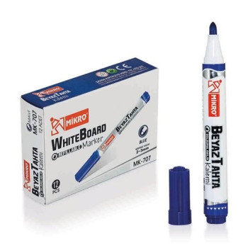 MİKRO MK-707M MAVİ  DOLDURULABİLİR TAHTAKALEMİ (BOX12) MİKRO MK-707M MAVİ  DOLDURULABİLİR TAHTAKALEMİ (BOX12)