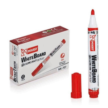 MİKRO MK-707K KIRMIZI DOLDURULABİLİR TAHTAKALEMİ (BOX12) MİKRO MK-707K KIRMIZI DOLDURULABİLİR TAHTAKALEMİ (BOX12)