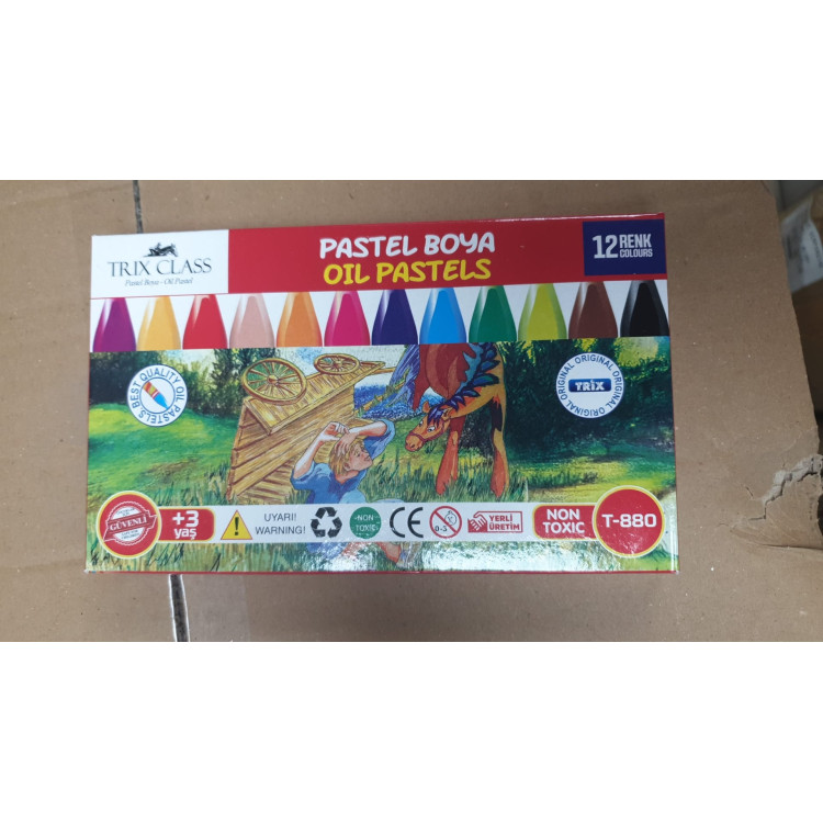 TRİX T-880 12 RENK PASTEL BOYA