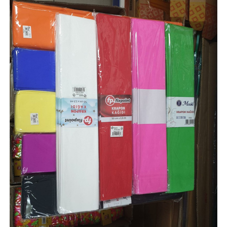 KRAPON KAĞIDI 10 LU TEK RENK (renk seçiniz) D06 *23nisan