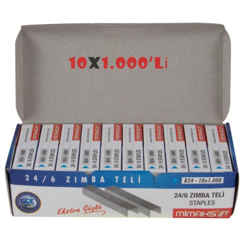 Mimaks N24 Zımba Teli 24/6 Nikel (BOX10)  Mimaks N24 Zımba Teli 24/6 Nikel (BOX10)