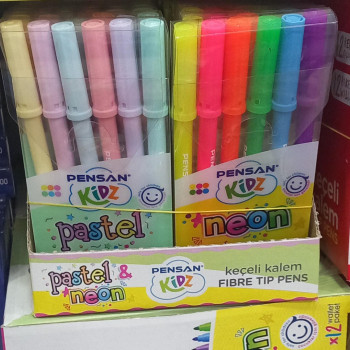 PENSAN 6RENK KEÇELİ KALEM NEON-PASTEL 6Lİ PENSAN 6RENK KEÇELİ KALEM NEON-PASTEL 6Lİ