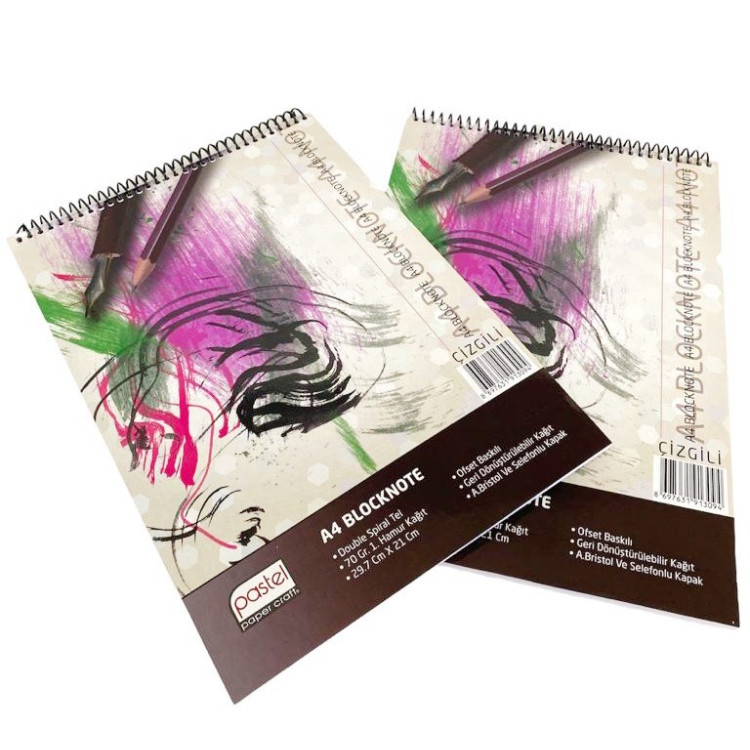 PASTEL A4 SPİRALLİ KK BLOKNOT 70GR ÇİZGİLİ (BOX6) PASTEL A4 SPİRALLİ KK BLOKNOT 70GR ÇİZGİLİ (BOX6)