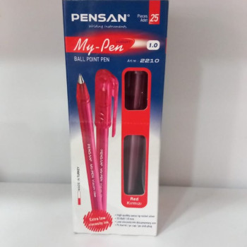 PENSAN 2210 MY-PEN TÜKENMEZ KALEM 1.0MM (BOX25) KIRMIZI PENSAN 2210 MY-PEN TÜKENMEZ KALEM 1.0MM (BOX25) KIRMIZI