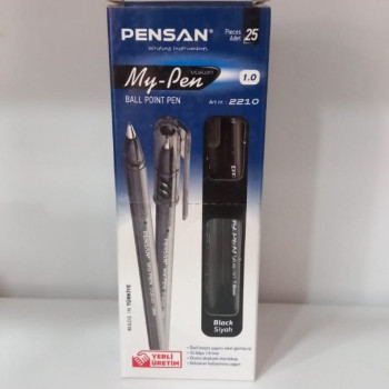 PENSAN 2210 MY-PEN TÜKENMEZ KALEM 1.0MM SİYAH (BOX25)