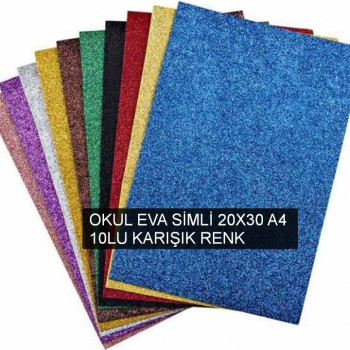 OKUL EVA SİMLİ 20X30 A4 10LU KARIŞIK RENK -D06 OKUL EVA SİMLİ 20X30 A4 10LU KARIŞIK RENK -D06