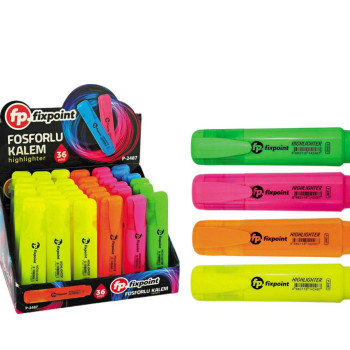 FİXPOİNT P-2487 FOSFORLU İŞARET KALEM 36LI  FİXPOİNT P-2487 FOSFORLU İŞARET KALEM 36LI